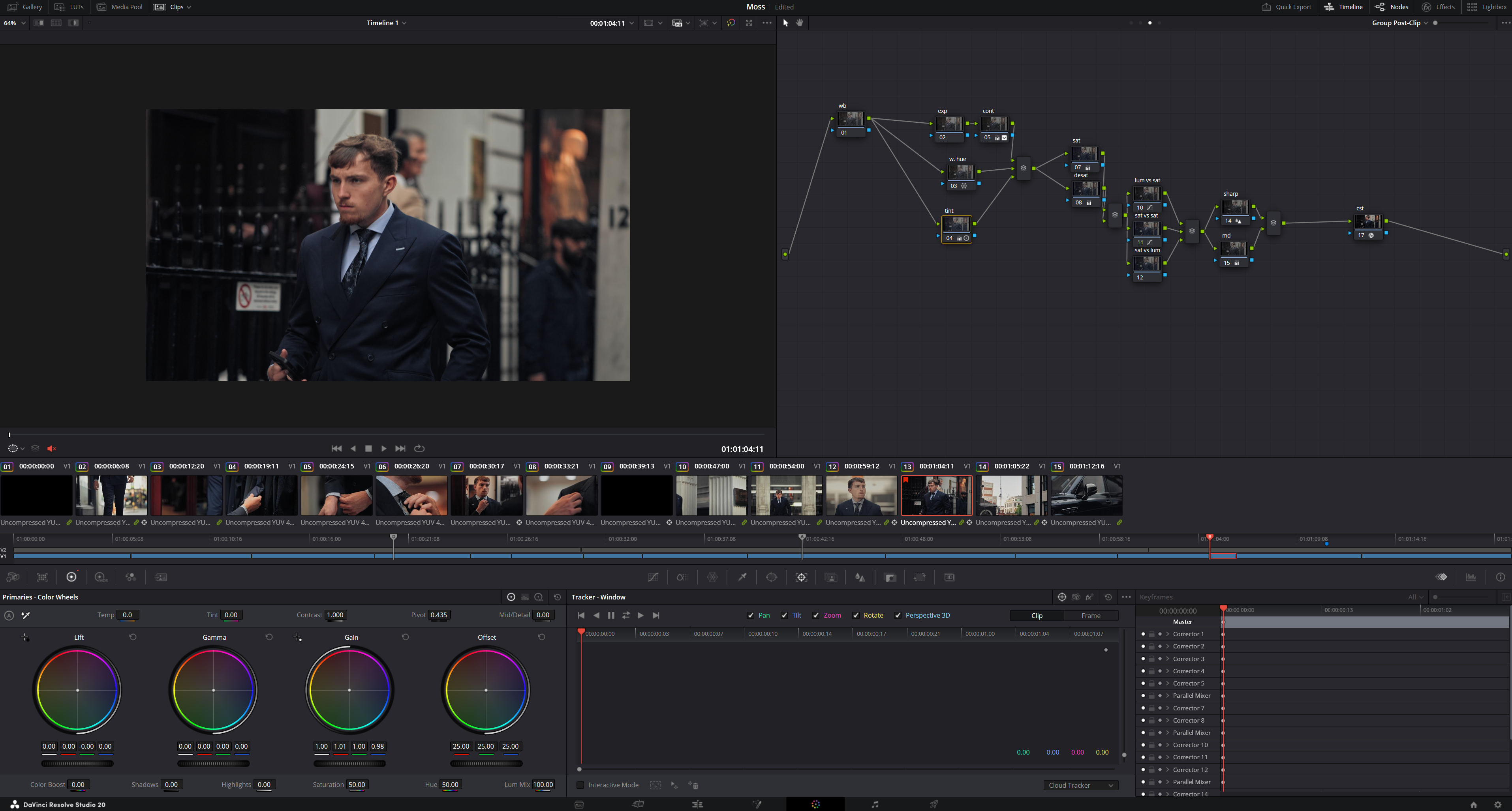 DaVinci Resolve view for this project